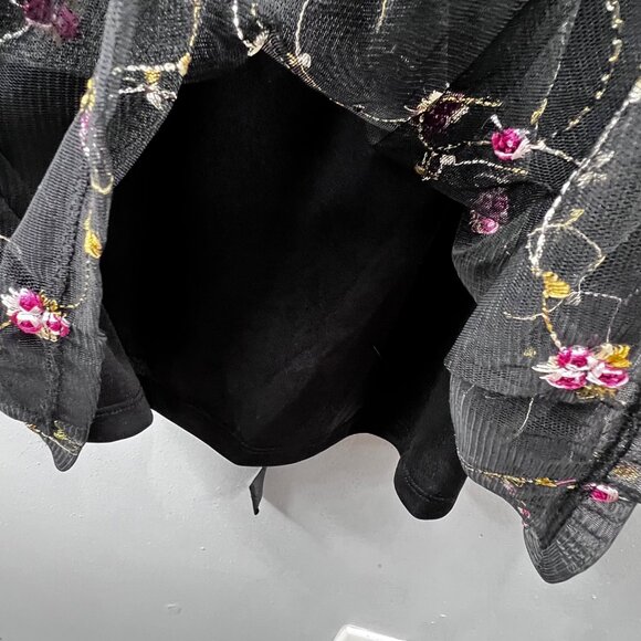 Candalite Floral Mesh Dress Black XL Women Roses Y2K Witchy Whimsygoth Fairy NWT - Picture 6 of 6